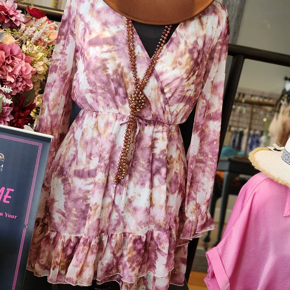 Peach Love Summer Sunset Oasis Dress